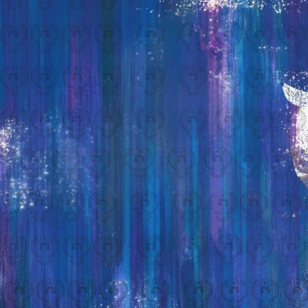 Painted blue backdrop, Corazón De Oro Apparel brand imagery
