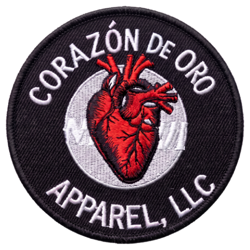 Heart patch on black (app icon), Corazón De Oro Apparel